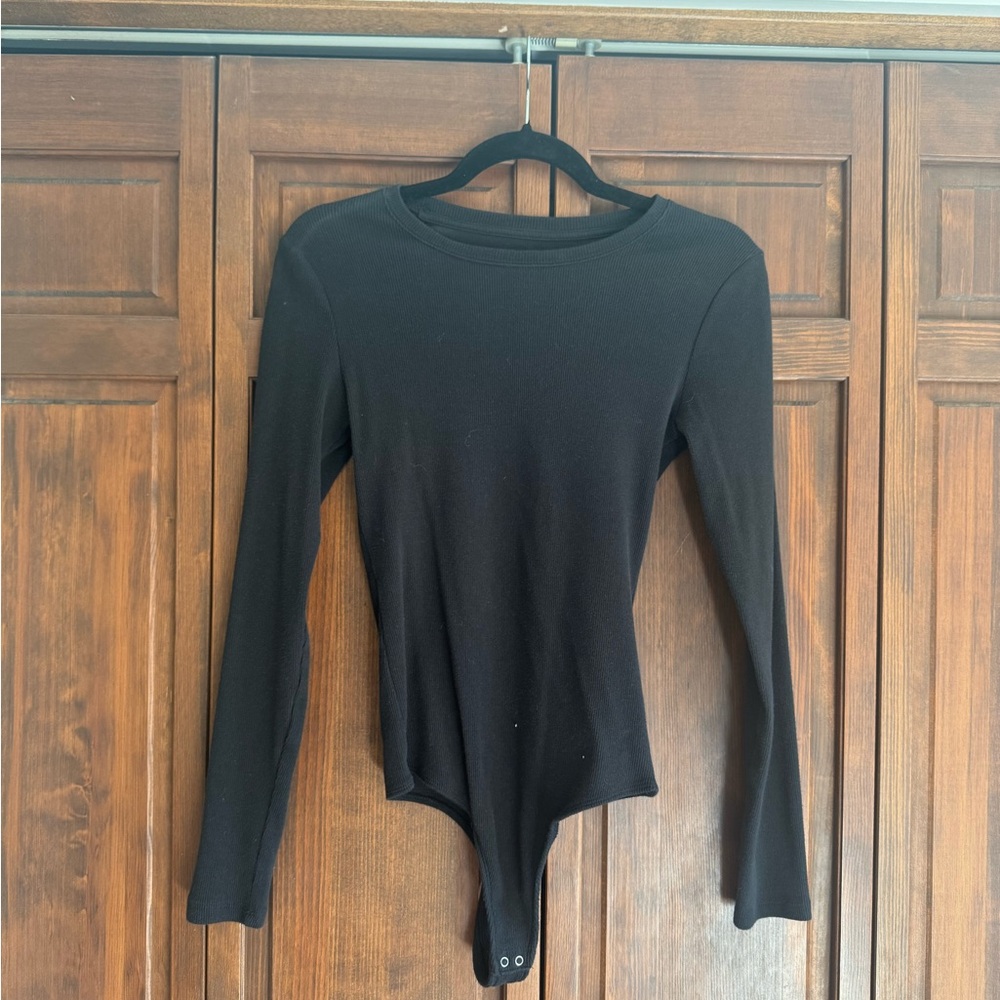 Abercrombie Black Long-Sleeve Bodysuit Top - Women's